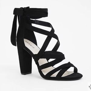 wide width strappy heels